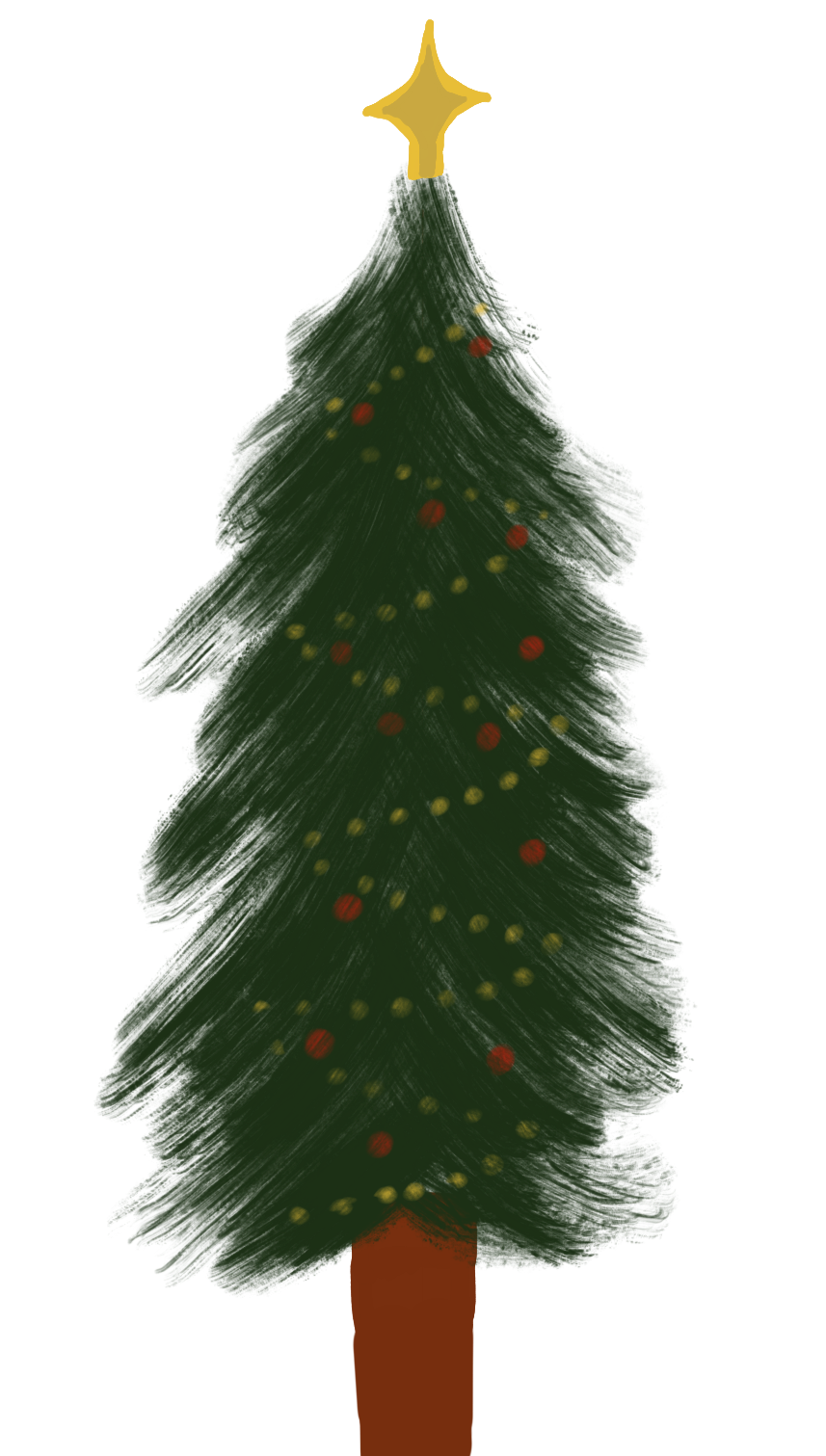 Weihnachtsbaum mit Lichterkette